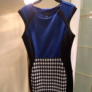EnFocus Studio dress in blue color with black and white. Brand new with no tag